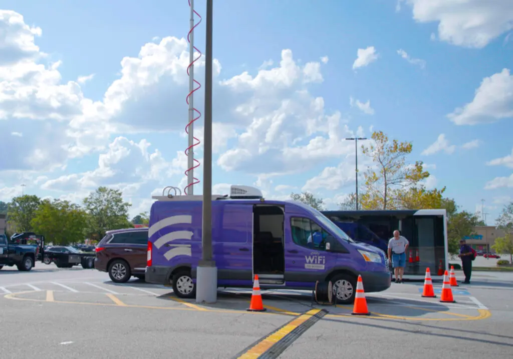 Xfinity WiFi Van to help others gain connectivity after a major storm.