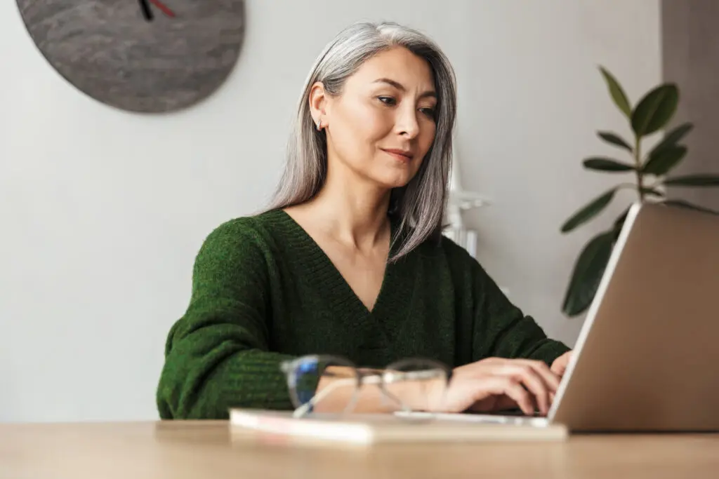 Woman with laptop