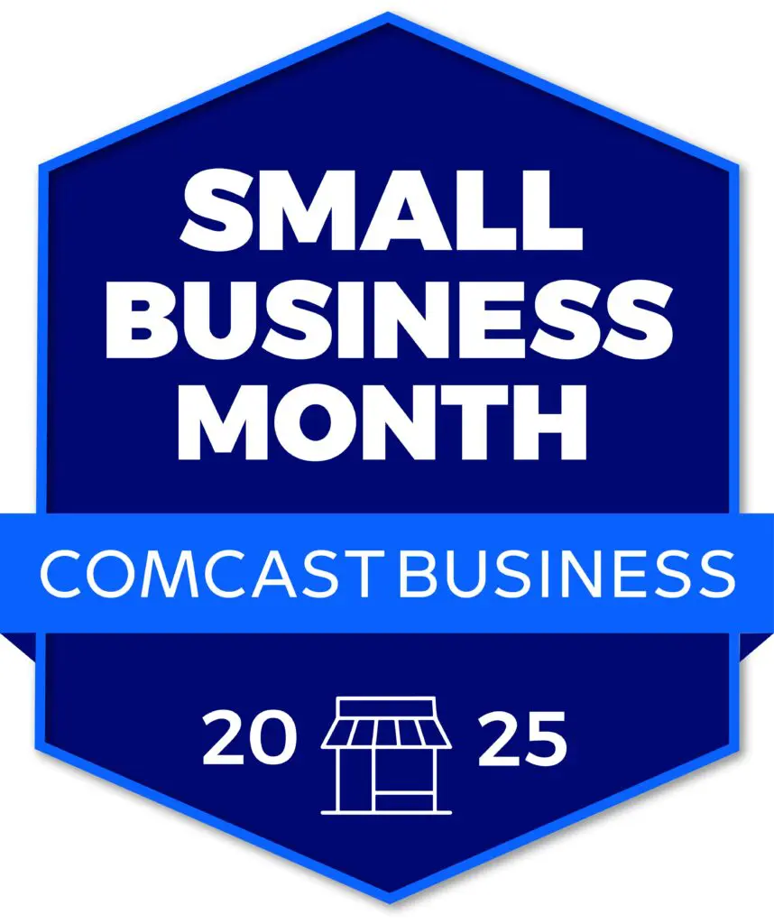 Celebrating small businesses across the south during Small Business Month. IMAGE: Comcast Business logo of Small Business Month.