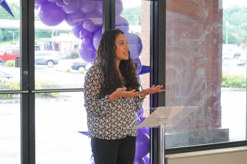 Rachel Ozias, Regional Vice President of Sales & Marketing at Comcast at the South Knoxville Xfinity store grand opening
