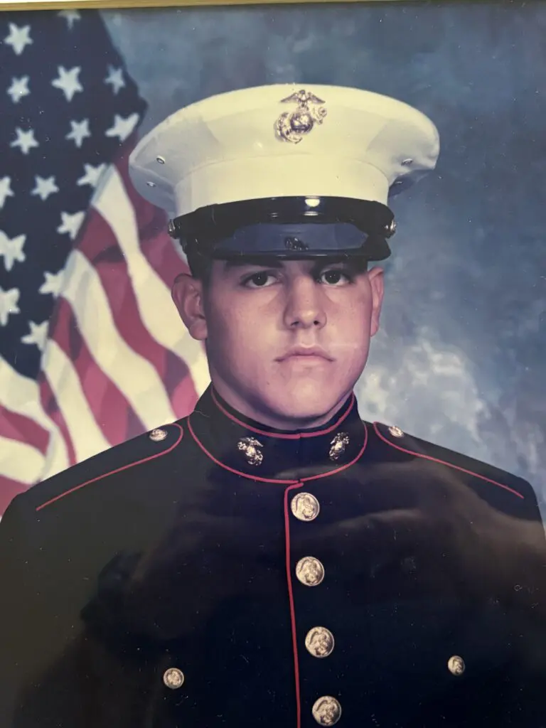 Greg, a Flag Ambassador for Operation Old Glory, a flag replacement program