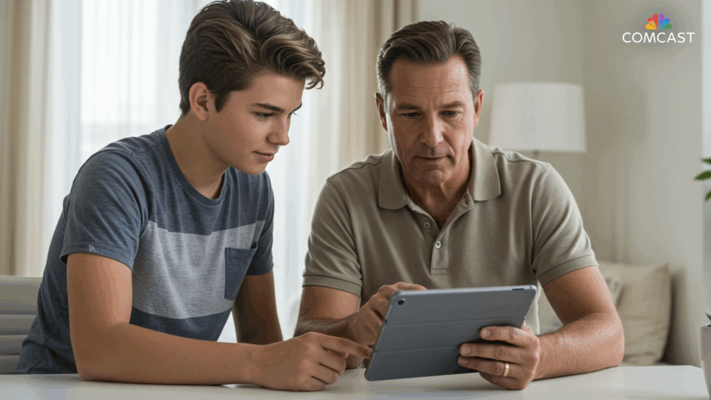 Xfinity’s Internet Essentials, a low-income connectivity option.