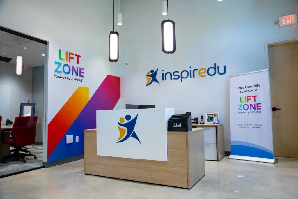 Inspiredu center in Atlanta featuring Comcast Lift Zone for free WiFi and digital access programs.