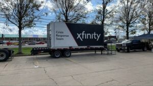 An Xfinity Crisis Response Team truck.