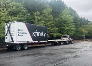 An Xfinity Crisis Response Team truck.