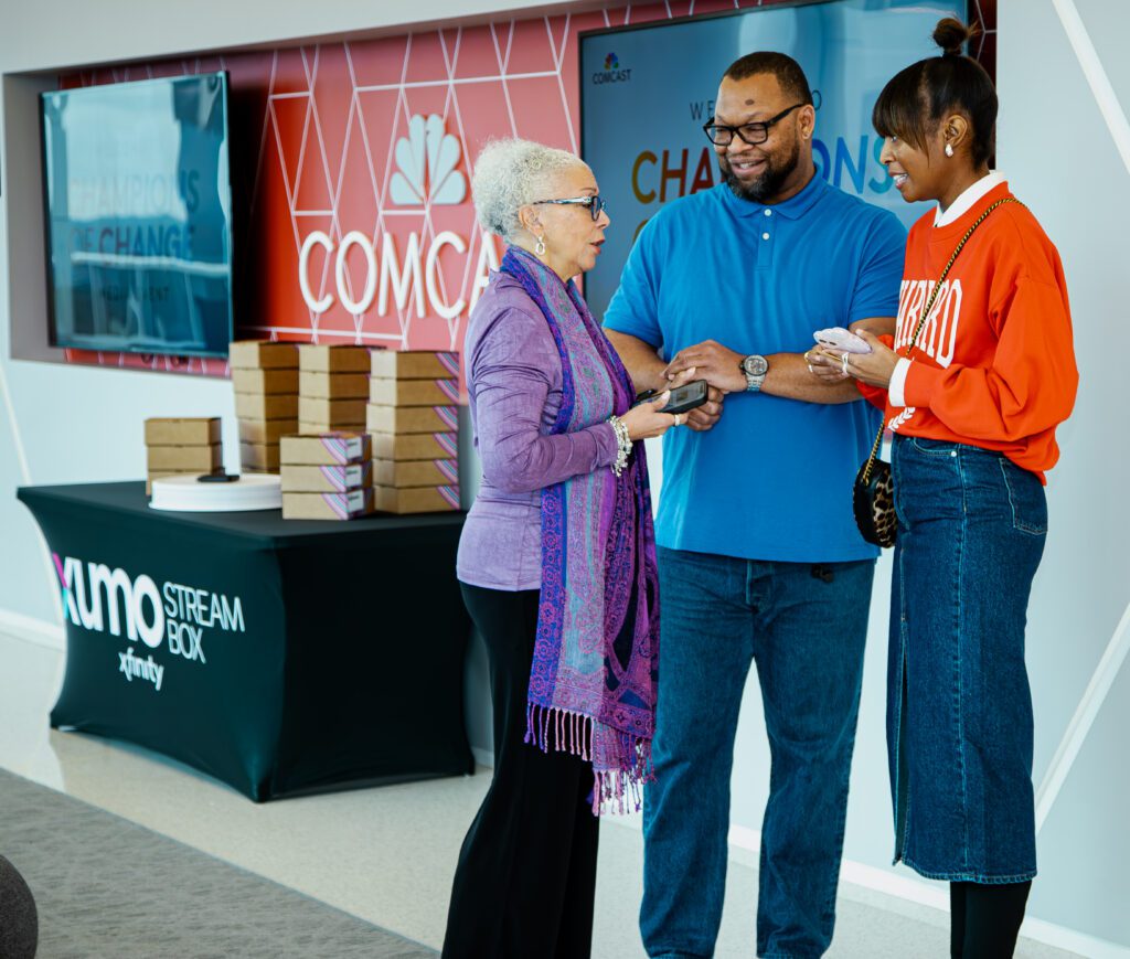 Members of Atlanta's multicultural press and influencer community gather at Comcast's Central Division for Champions of Change.