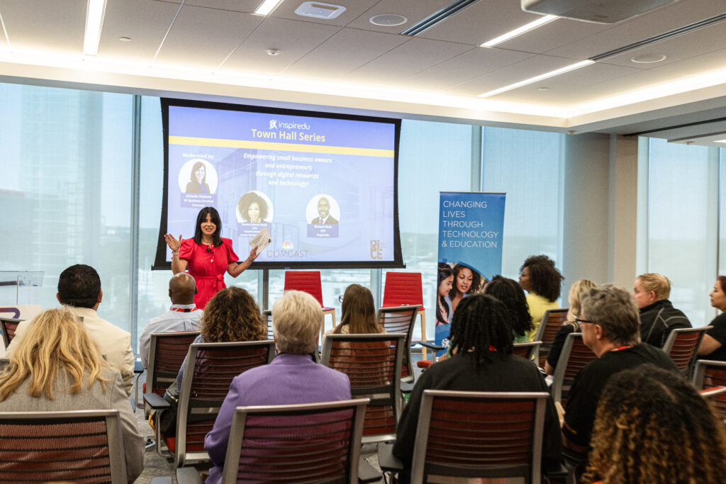 Comcast RISE fireside chat host Michelle Pluskota