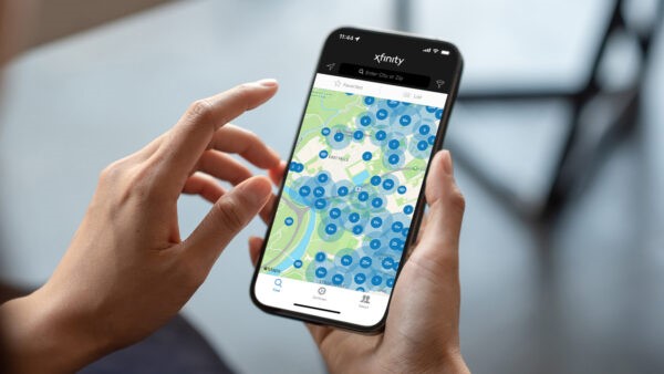 Xfinity hotspots on mobile phone.