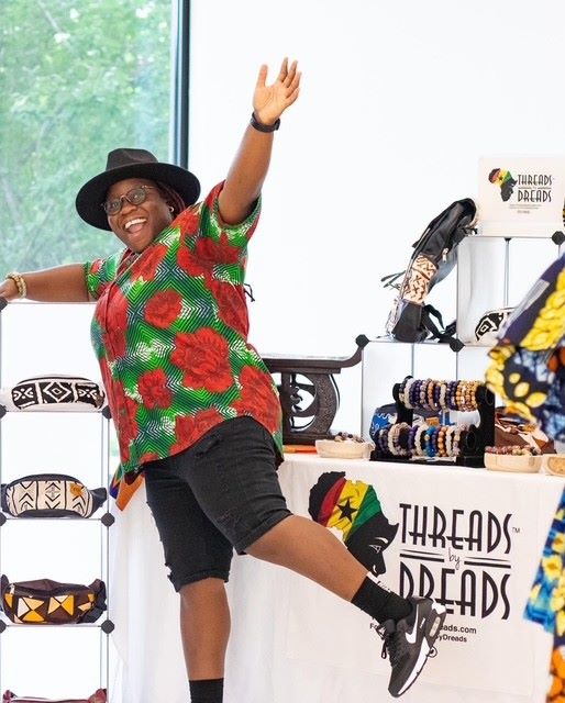 Chris Afotey, owner of Threads by Dreads, in Nashville Tennessee is a former Comcast RISE recipient.