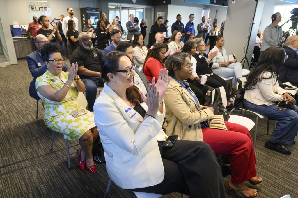 Crowd applauds during the Comcast RISE 2025 Nashville Kick-Off Event on Tuesday, April 15, 2025, in Nashville, Tenn. (John Amis/Comcast via AP Content Services)