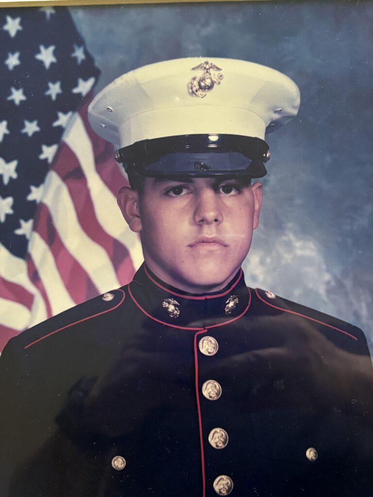 Greg, a Flag Ambassador for Operation Old Glory, a flag replacement program