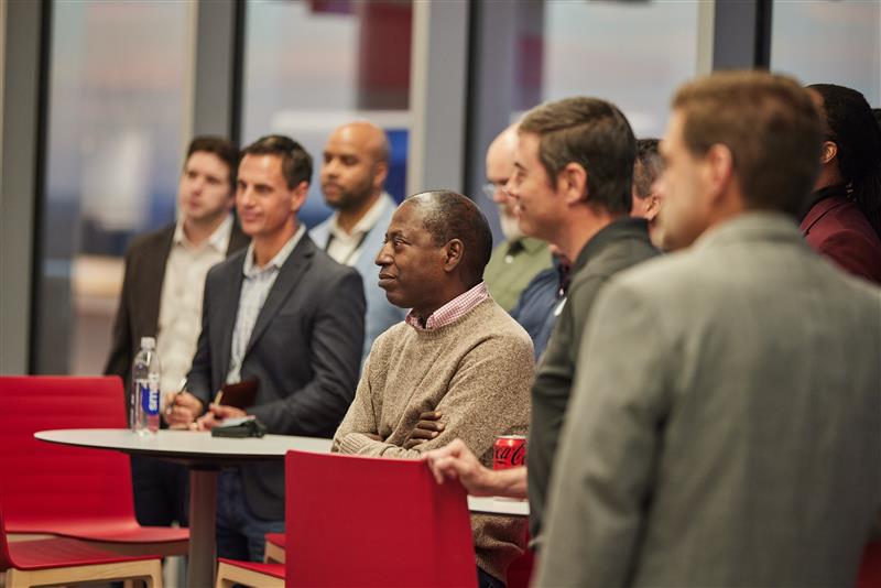 Attendees at Cybersecurity Social